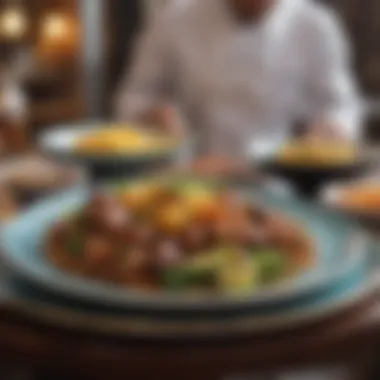 Culinary Diversity on a Plate Delicious dishes showcasing diverse cuisines available in Garhoud