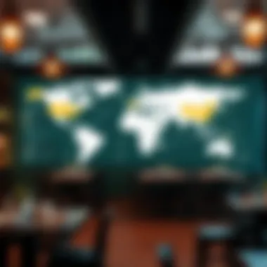 Global Influence on Local Cuisines A map illustrating the global influence on local food trends