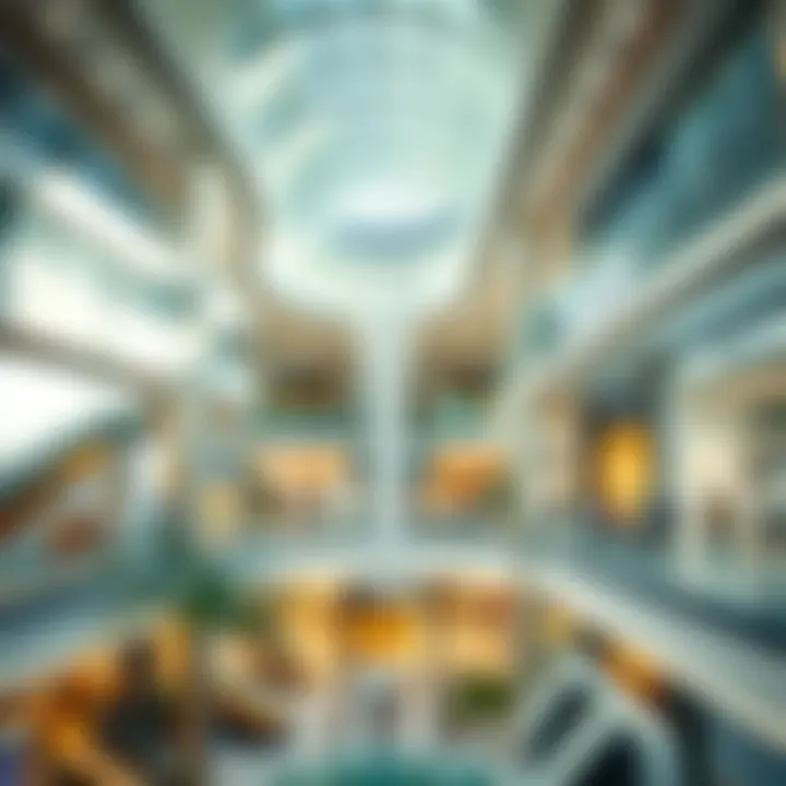 Interior design highlighting the vibrant shopping environment