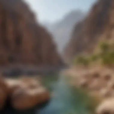 Breathtaking Rocky Landscape of Hatta Wadi Hub Breathtaking views of Hatta Wadi Hub's rocky landscape