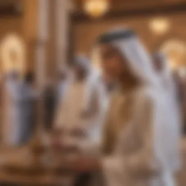 Emirati Cultural Heritage in Celebrations Traditional Emirati decorations during a holiday