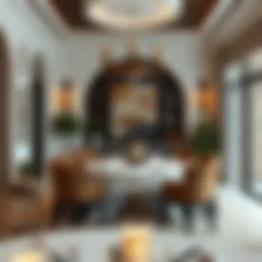 Elegant dining area reflecting cultural influences in design