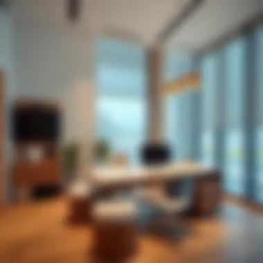 Simplicity and Functionality: A Minimalist Office in Dubai Minimalist office space with chic decor reflecting Dubai's modernity