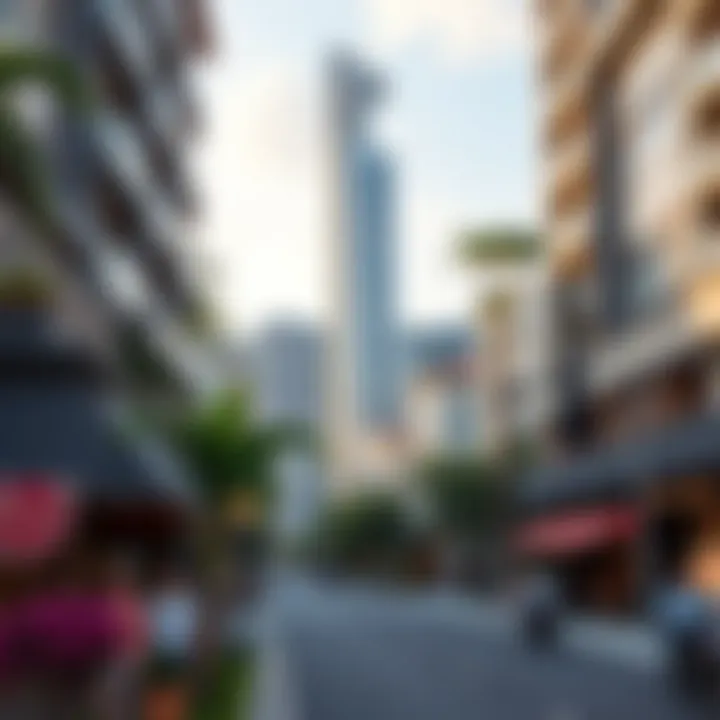 Vibrant neighborhood showcasing local attractions and lifestyle