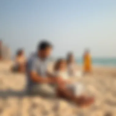 Family Fun and Leisure at Jebel Ali Beach Families enjoying leisure time on Jebel Ali Beach