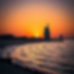 Serene view of Jebel Ali Beach at sunset