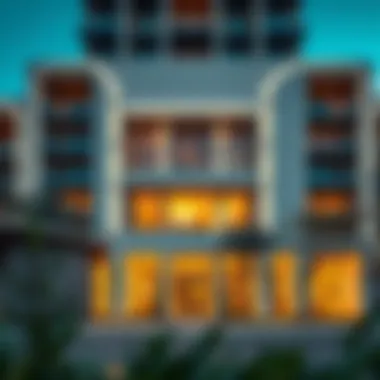 Architectural Delight of Jumeirah Garden Building 3 Stunning facade of Jumeirah Garden Building 3 showcasing modern design