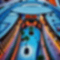 Aerial view showcasing the expansive layout of the largest mall in the UAE