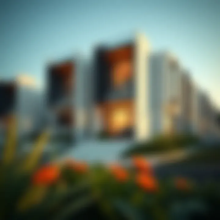 Luxury Residential Development Rendering Architectural rendering of a luxury off-plan residential project in Dubai