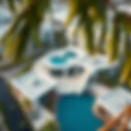 Aerial view of the Mangrove One Compound showcasing its unique architectural design