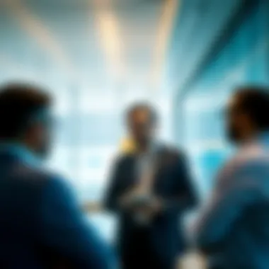 Investors Discussing Mangrove One Compound Investors engaging in discussions about the potential of Mangrove One Compound