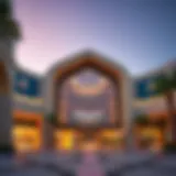 Stunning view of Mazyad Mall's entrance showcasing its architectural design