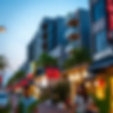 Dynamic Neighborhood Surrounding MD63 Residence Vibrant neighborhood around MD63 Residence highlighting local attractions