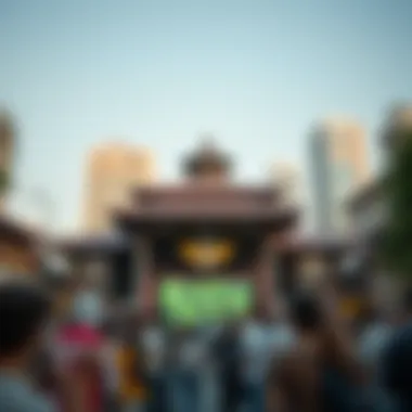 Cultural events held in a media hub emphasizing community engagement and artistic expression