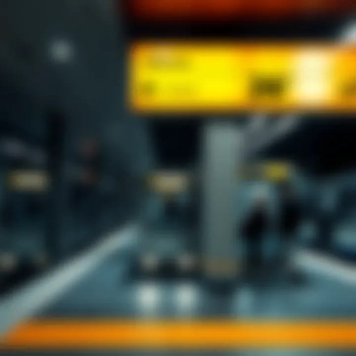 Modern Metro Station in Dubai A modern metro station in Dubai with passengers boarding