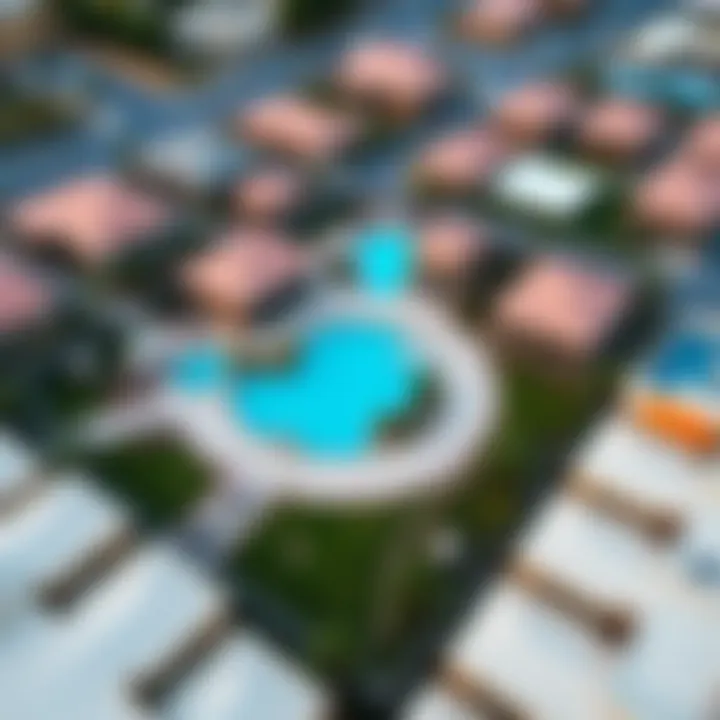 Aerial View of Muraba Community Amenities Aerial view of Muraba properties highlighting community amenities