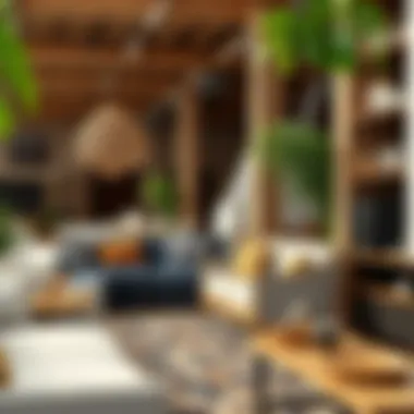 A strategic display of sustainable furniture options highlighting eco-friendly choices