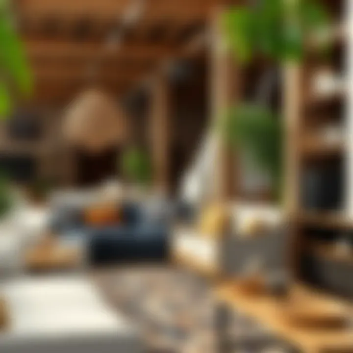 A strategic display of sustainable furniture options highlighting eco-friendly choices