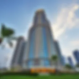 Stunning exterior view of Najma Tower B showcasing its unique architectural design