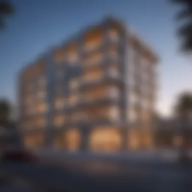Innovative Architectural Blueprint of Nasser Rashid Lootah Building Architectural blueprint showcasing the innovative design elements
