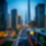 A skyline view of Dubai showcasing modern architecture
