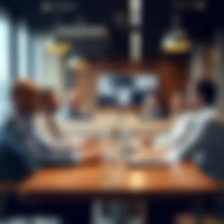 A strategic meeting with business professionals discussing investments