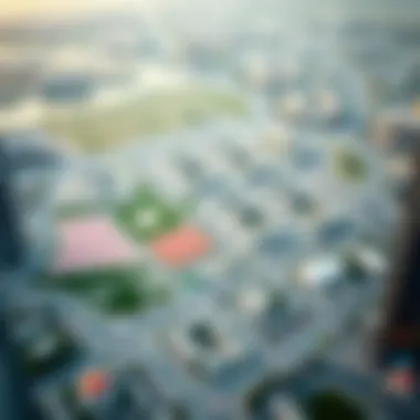 Geographical Layout of International City Map highlighting different zones within International City