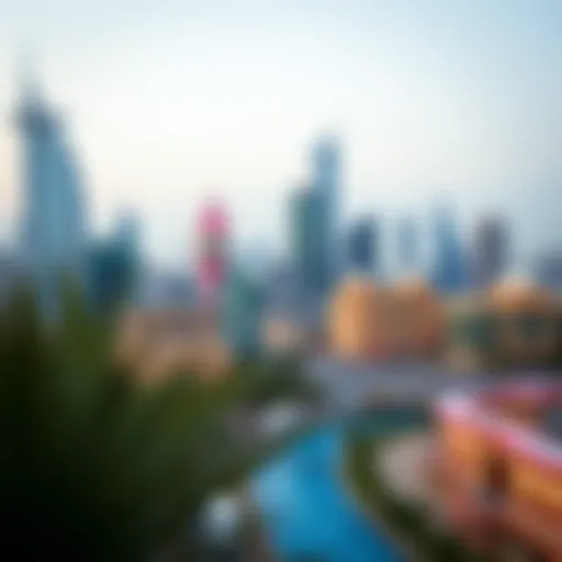 Vibrant Skyline of International City Vibrant skyline of International City showcasing various architectural styles