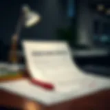 Eviction notice document on a desk