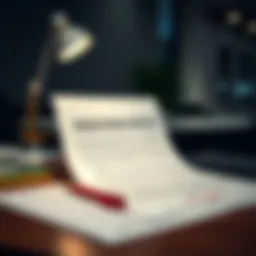 Eviction notice document on a desk