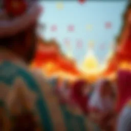 Vibrant celebration of Emirati traditions during a holiday festival.