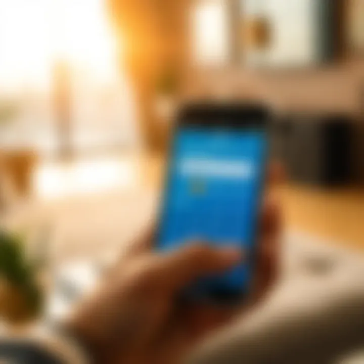 A digital banking app displayed on a smartphone