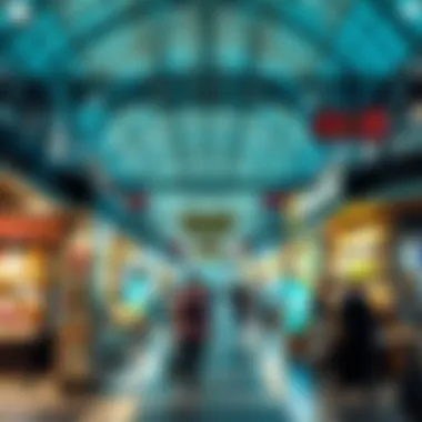 Dynamic Marketplace: A Window to Dubai's Business Landscape A vibrant marketplace in Dubai bustling with activity