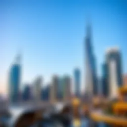 A skyline view of Dubai showcasing modern architecture