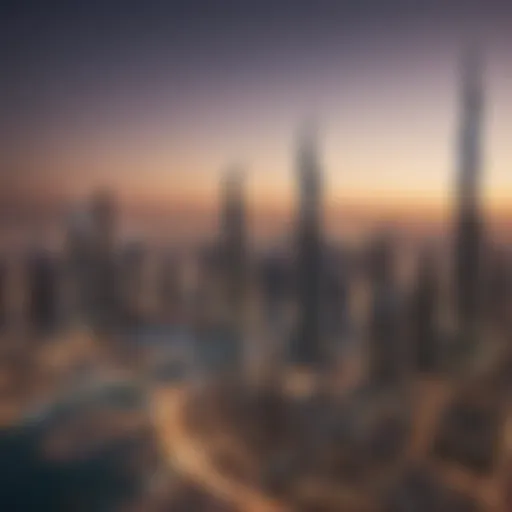 Skyline view of Dubai showcasing new property developments
