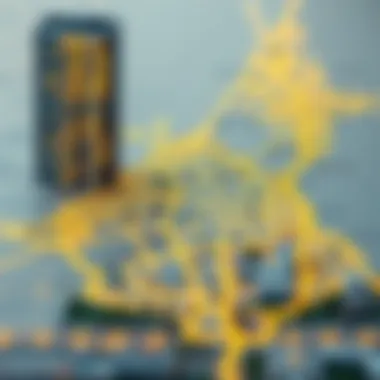 Map highlighting key neighborhoods for investment in Dubai