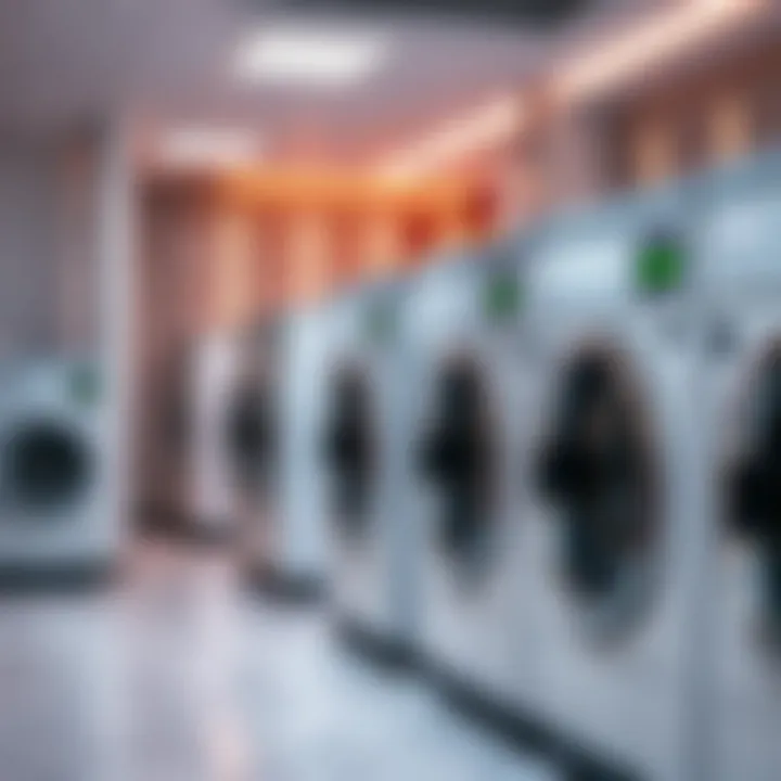 Modern Laundry Facility in Damac Hills 2 A view of a modern laundry facility in Damac Hills 2 showcasing advanced washing machines