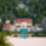 Aerial View of One and Only Zabeel A stunning aerial view of the One and Only Zabeel property showcasing its architectural elegance and surrounding greenery.