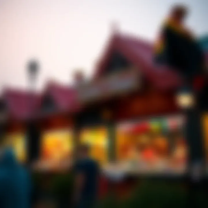 Global Diversity at Global Village Colorful stalls representing countries around the world