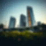 Stunning exterior view of Opus Tower showcasing its unique architectural design