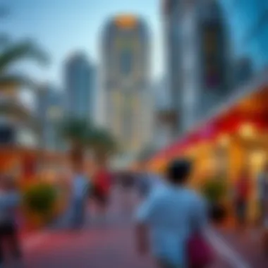 Vibrant community life around the Palm Jumeirah View Tower emphasizing lifestyle offerings