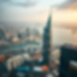 Aerial view showcasing the stunning architecture of Park Tower Dubai against the skyline