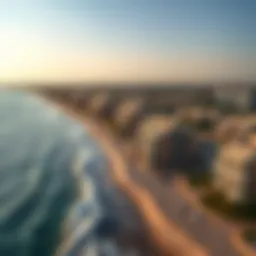 Aerial view of Pointe Beach showcasing the coastline and luxury properties