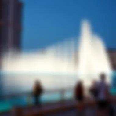 Visitors enjoying the stunning view of the Pointe Dubai Fountain