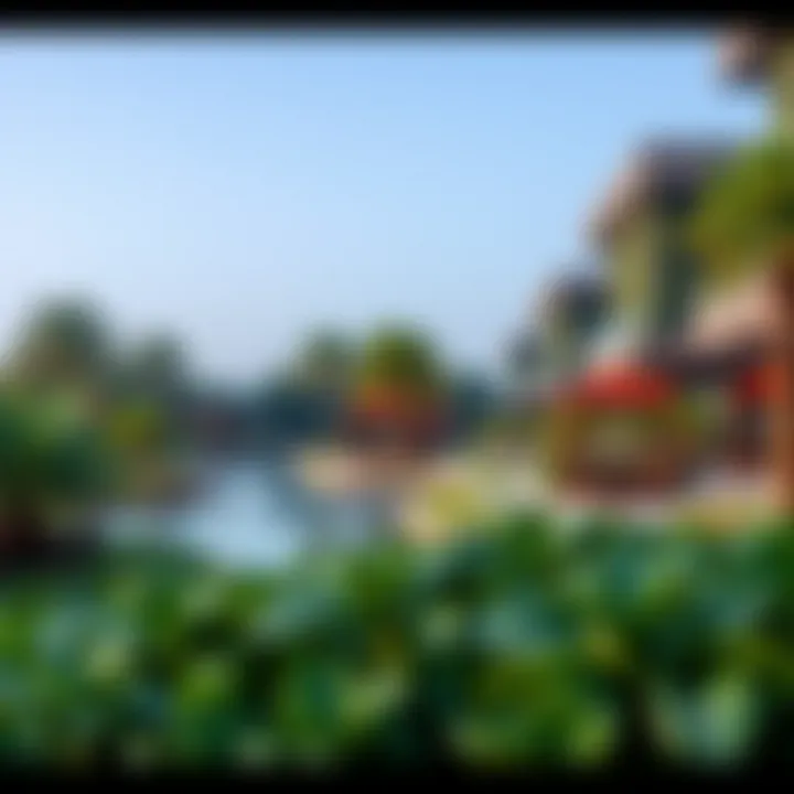 Lush Gardens and Amenities in Luxury Living Lush landscaped gardens and recreational facilities in a high-end area