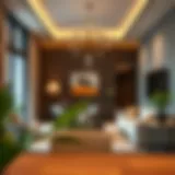 Luxurious living area in Pyramiza Hotel Apartments