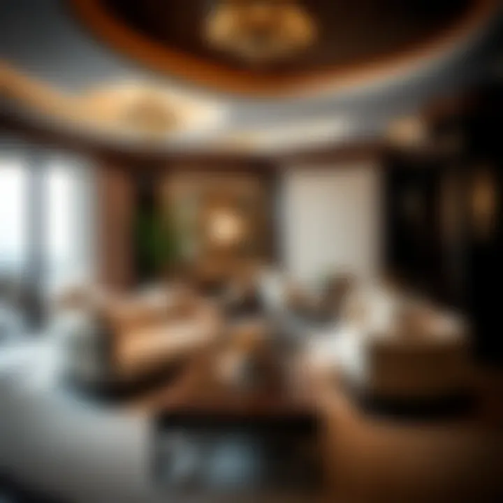 Luxurious interior of a suite at Raffles The Palm, featuring elegant decor and exquisite furnishings