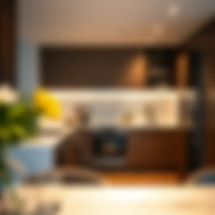 Stylish kitchen area showcasing design and functionality