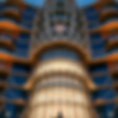 Close-up of Sky View Facade Close-up of the intricate facade of Sky View, highlighting its modern design elements