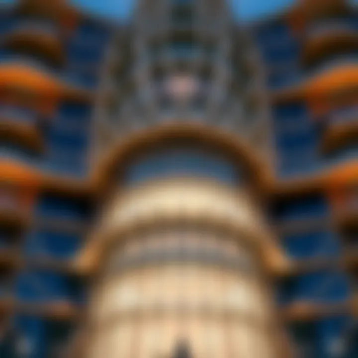 Close-up of Sky View Facade Close-up of the intricate facade of Sky View, highlighting its modern design elements